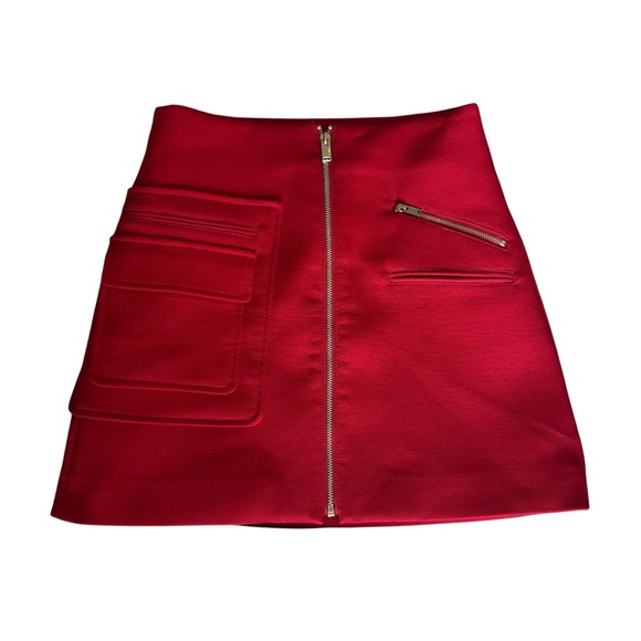 Ochirly Red Moto Zippered Women's Skirt Size Small - Picture 1 of 5